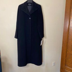 Jones New York Women's Long Wool Coat Black Size 16R